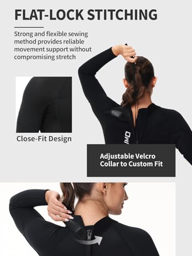 Owntop Plus Size Wetsuit for Women - 3/2mm Back Zip Thermal Diving Suit