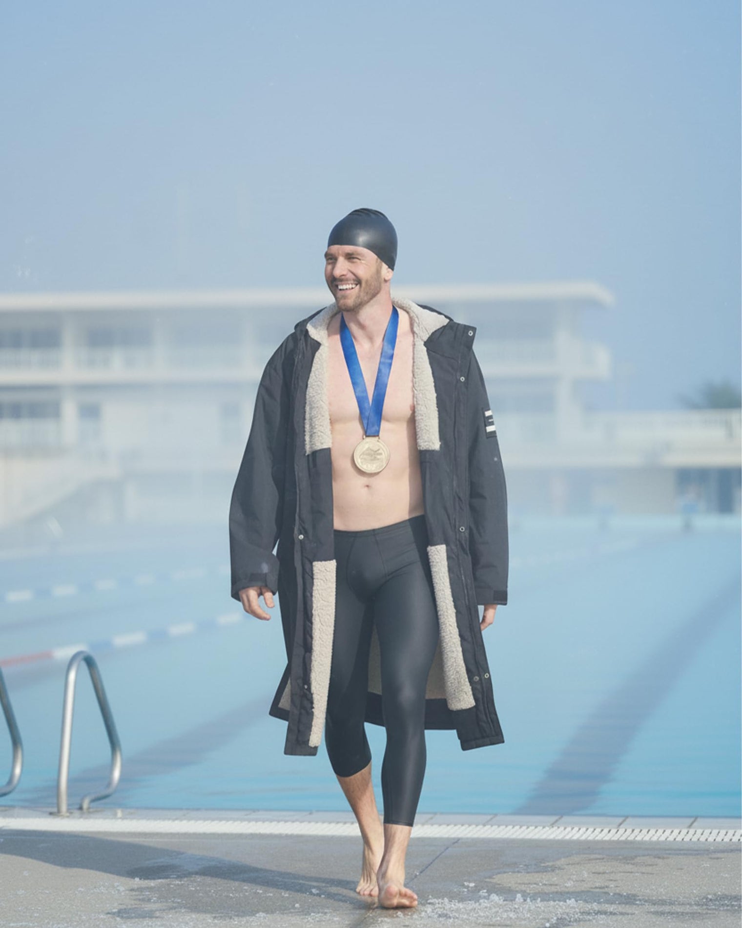 Owntop Waterproof Swim Parka - All-Ages Changing Robe with Sherpa Lining