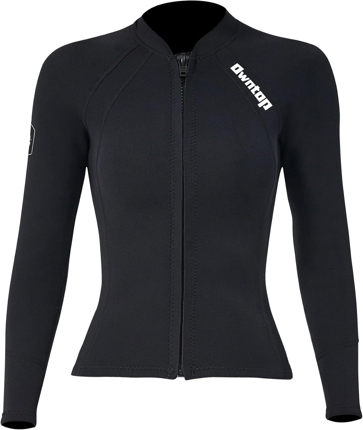 Owntop 2MM Wetsuit Top for Women - Long Sleeve Thermal Swim Jacket