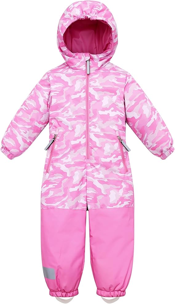 Owntop Kids One-Piece Snowsuit - Waterproof & Reflective Winter Gear