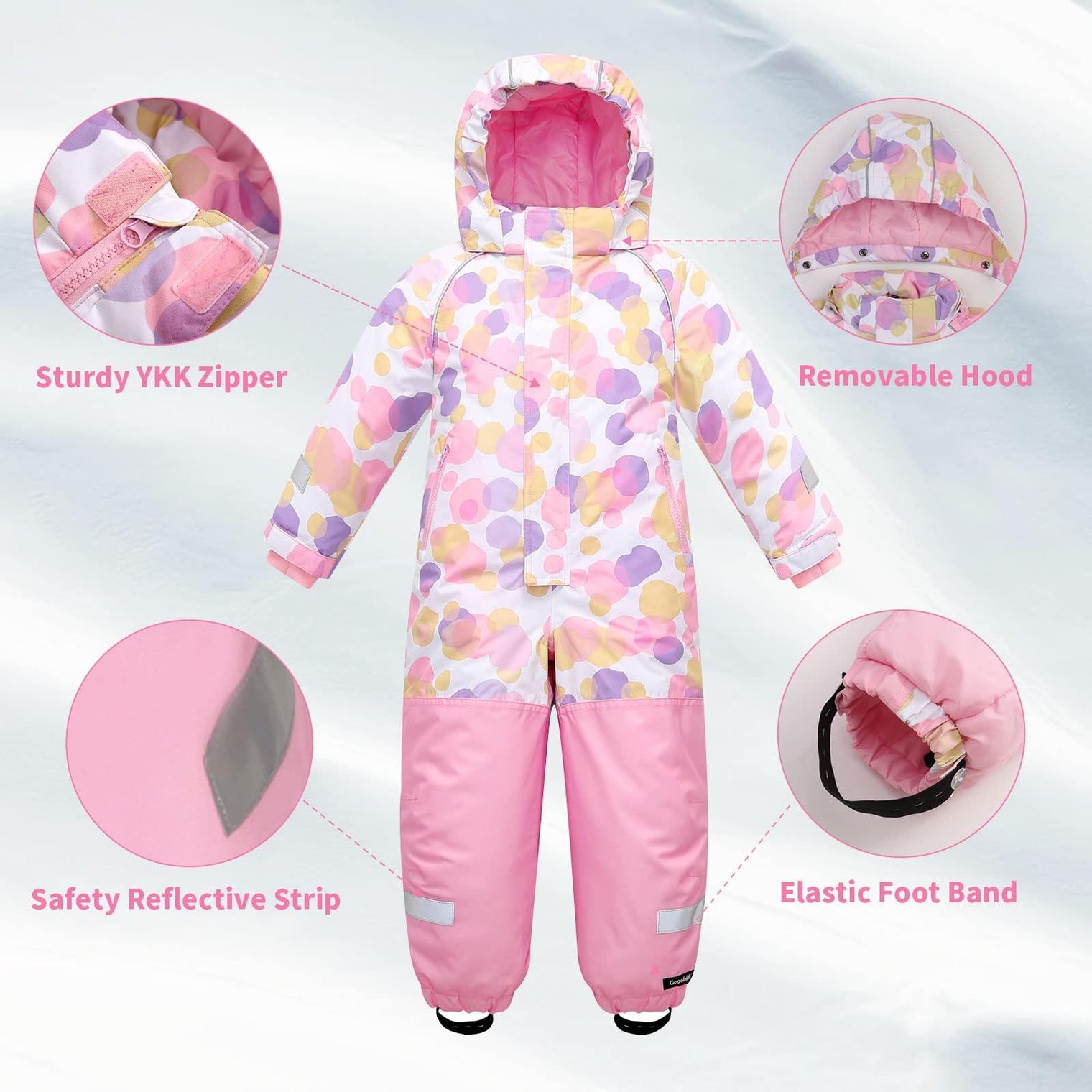 Kids All-in-One Snowsuit - Waterproof Ski Jumpsuit for Boys & Girls