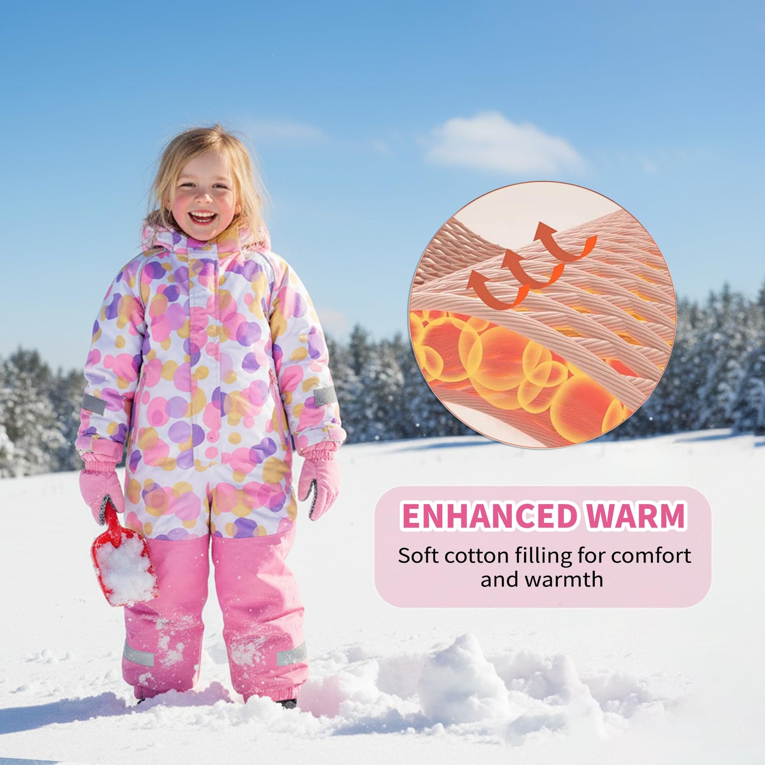 Kids All-in-One Snowsuit - Waterproof Ski Jumpsuit for Boys & Girls