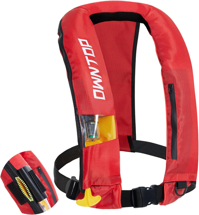 Owntop Dual-Mode Inflatable Vest - Automatic/Manual 100N Buoyancy Aid