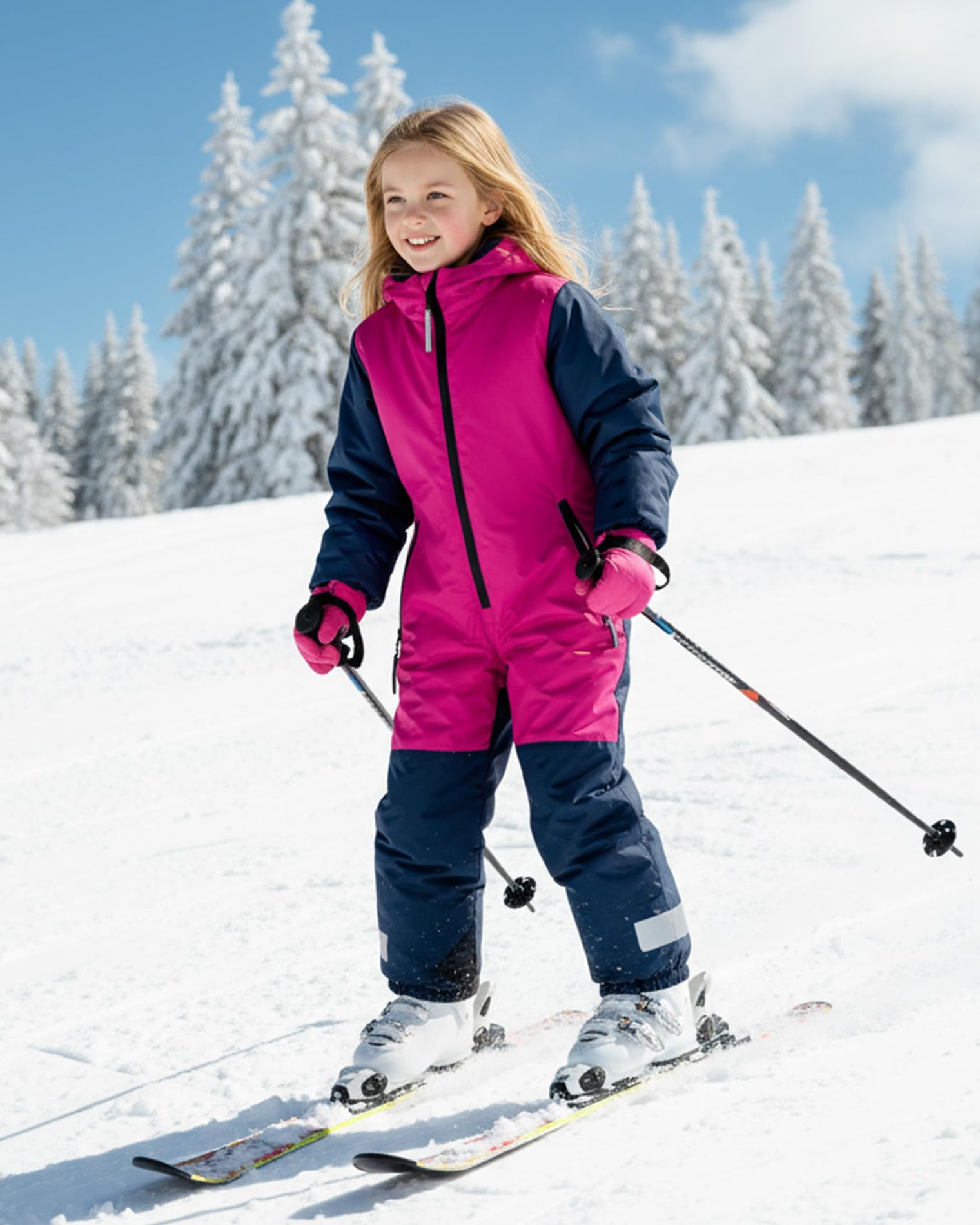 Owntop Kids One-Piece Snowsuit - Waterproof & Reflective Winter Gear