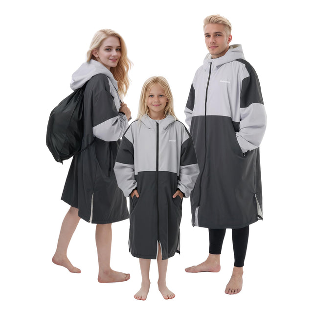Surf Poncho Changing Robe - Windproof Thermal Swim Parka