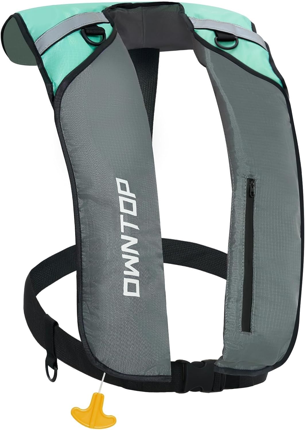 Owntop Manual Inflatable Swim Jacket - 150N Buoyancy Vest for Water Sports