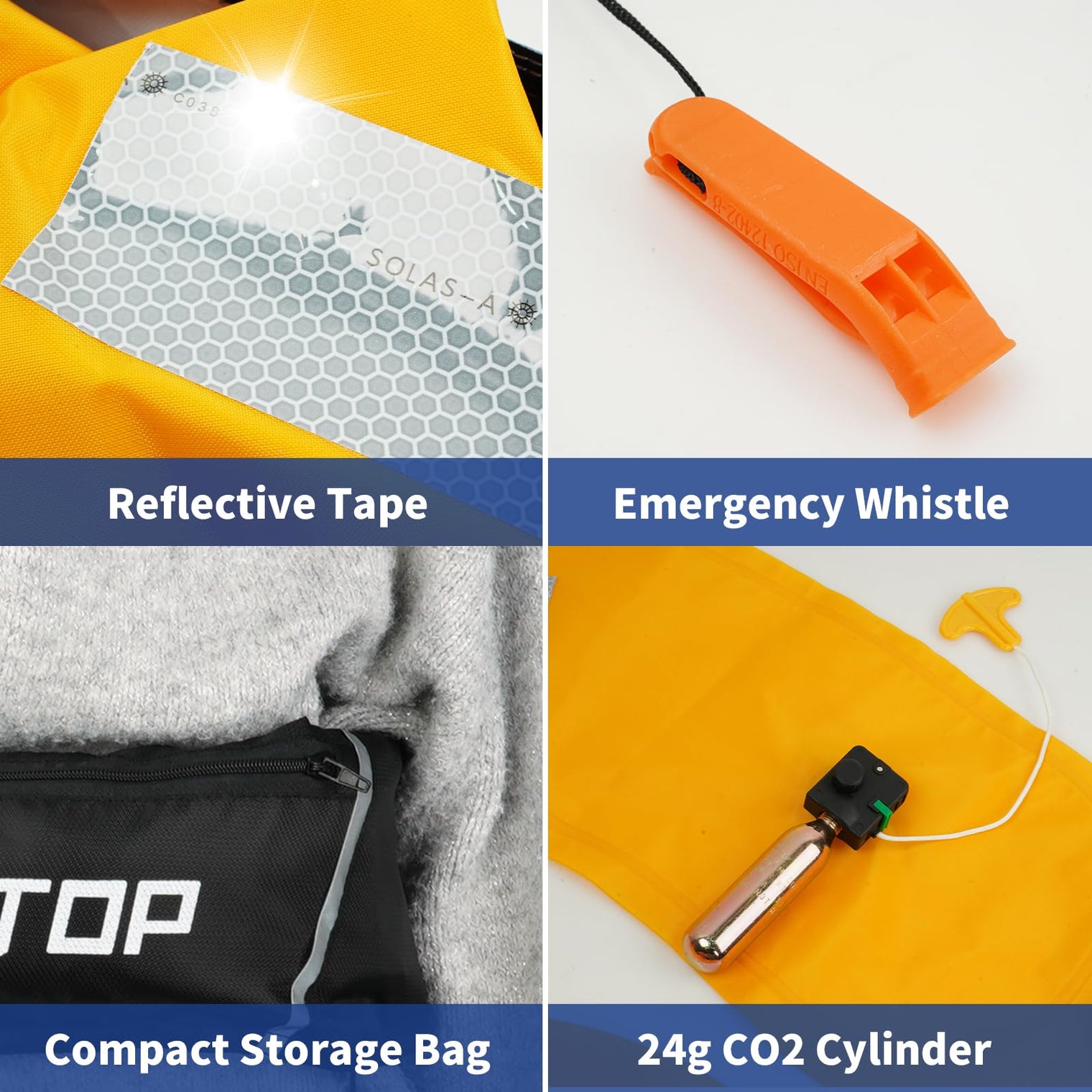 Owntop Manual Inflatable Swim Jacket - Low-Profile Belt Pack for Water Sports