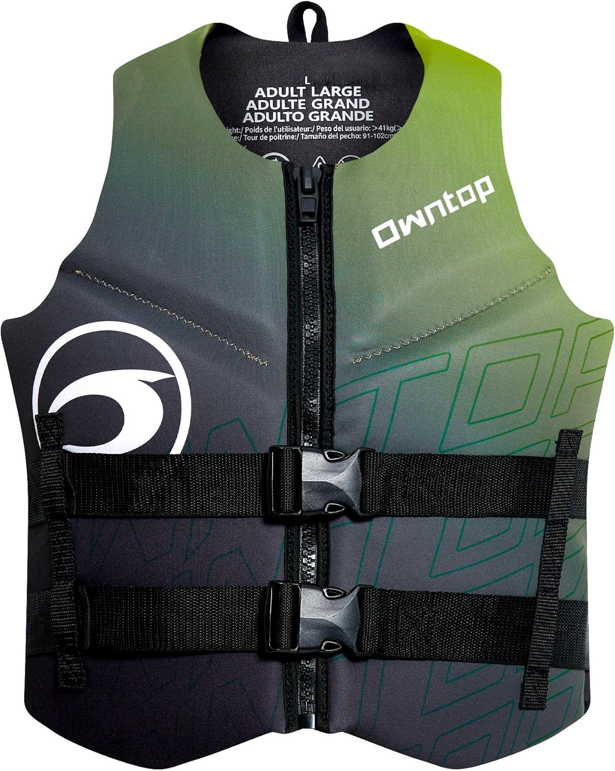 Owntop Neoprene Swim Vest - Adjustable Buoyancy Jacket for Water Sports