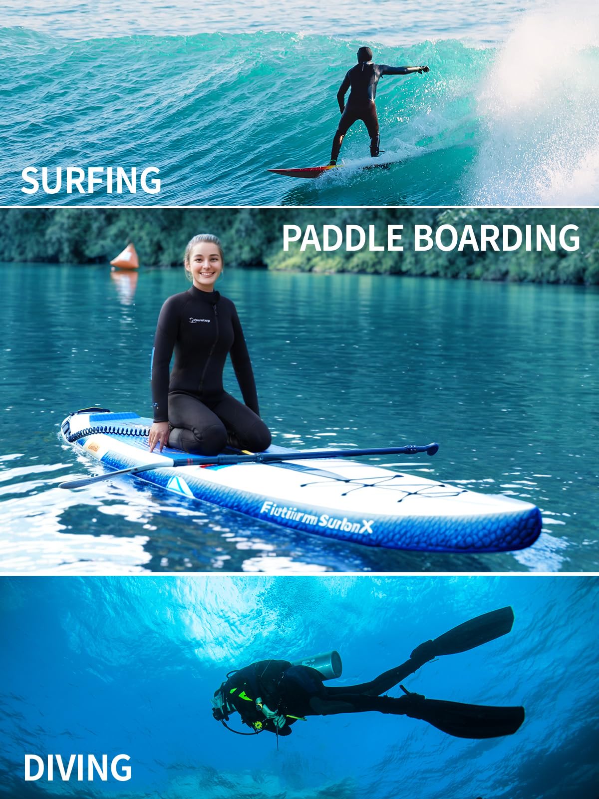 Owntop 5mm Women's Wetsuit - Full Length Thermal Diving Suit with UPF 50+