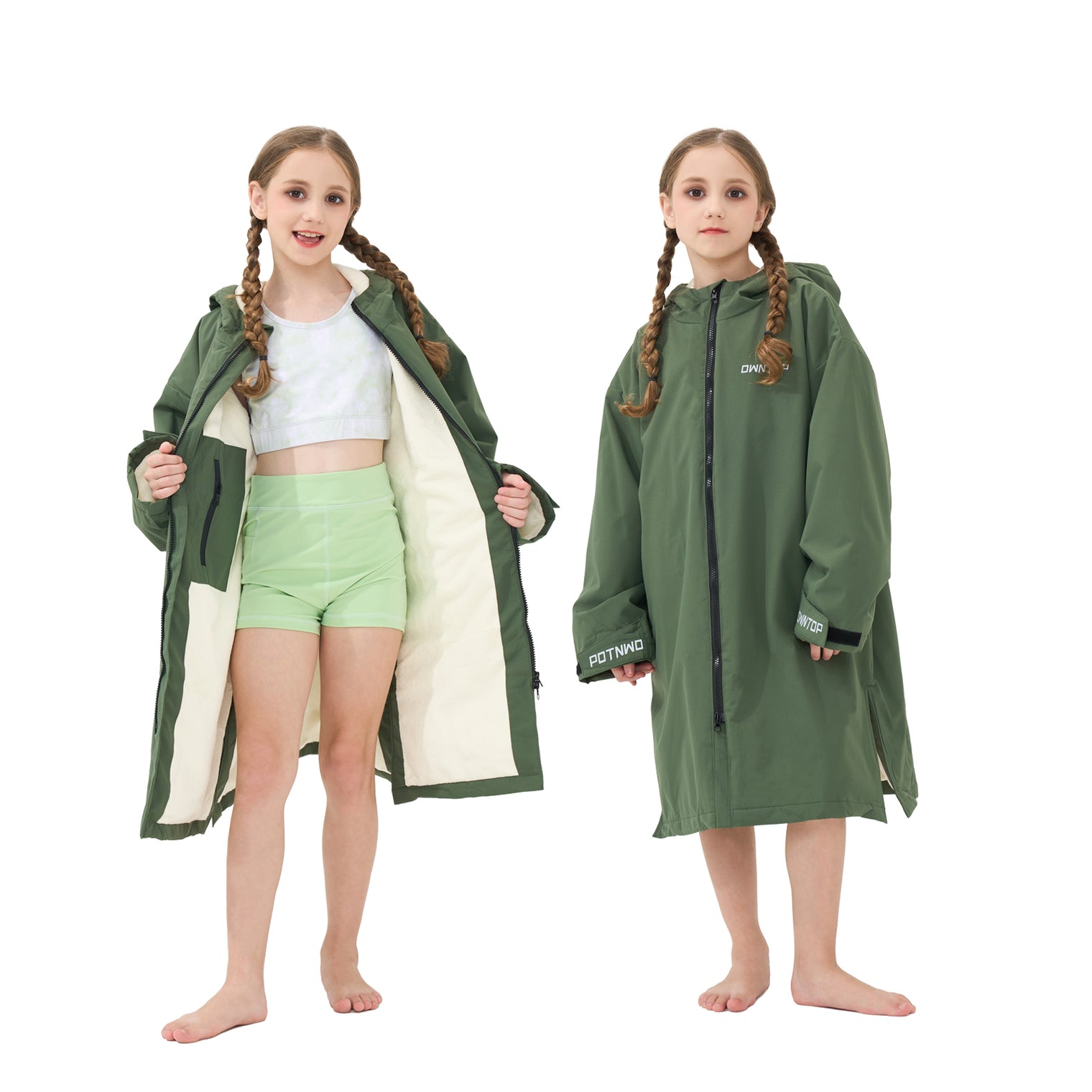 Owntop Bat Wing Swim Parka - 3-Second Dry Changing Robe for All Ages