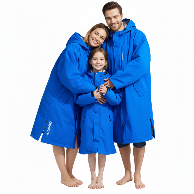 Owntop Waterproof Surf Poncho - All-Season Changing Robe with Zip Pockets