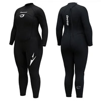 Owntop Plus Size Wetsuit for Women - 3/2mm Back Zip Thermal Diving Suit