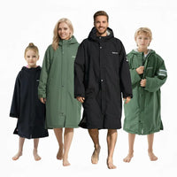 Owntop Waterproof Swim Parka - All-Ages Changing Robe with Sherpa Lining
