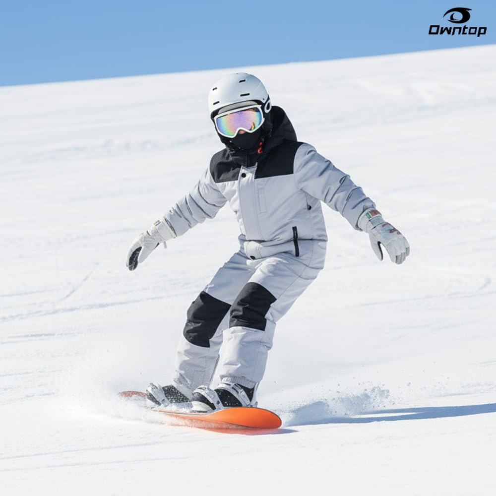 Owntop Kids All-Weather Snowsuit - Lightweight Insulated One-Piece for Winter Sports