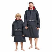 Owntop Waterproof Surf Poncho - Fleece Lined Changing Robe with Front Pocket