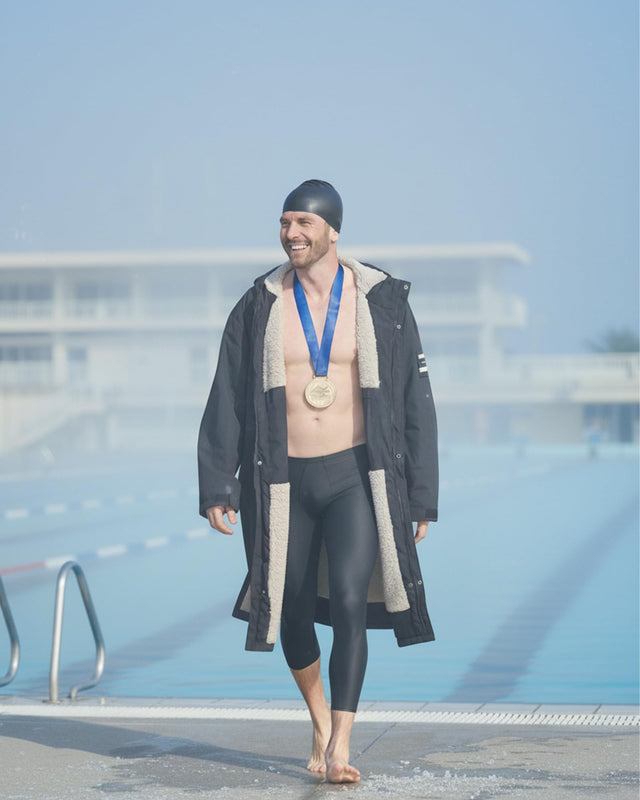 Owntop Waterproof Swim Parka - All-Ages Changing Robe with Sherpa Lining