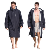 Owntop Waterproof Surf Poncho - All-Season Changing Robe with Zip Pockets