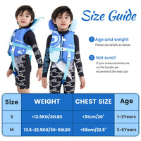 Owntop Toddler Swim Vest - Adjustable Float Jacket for Kids 1-6 Years