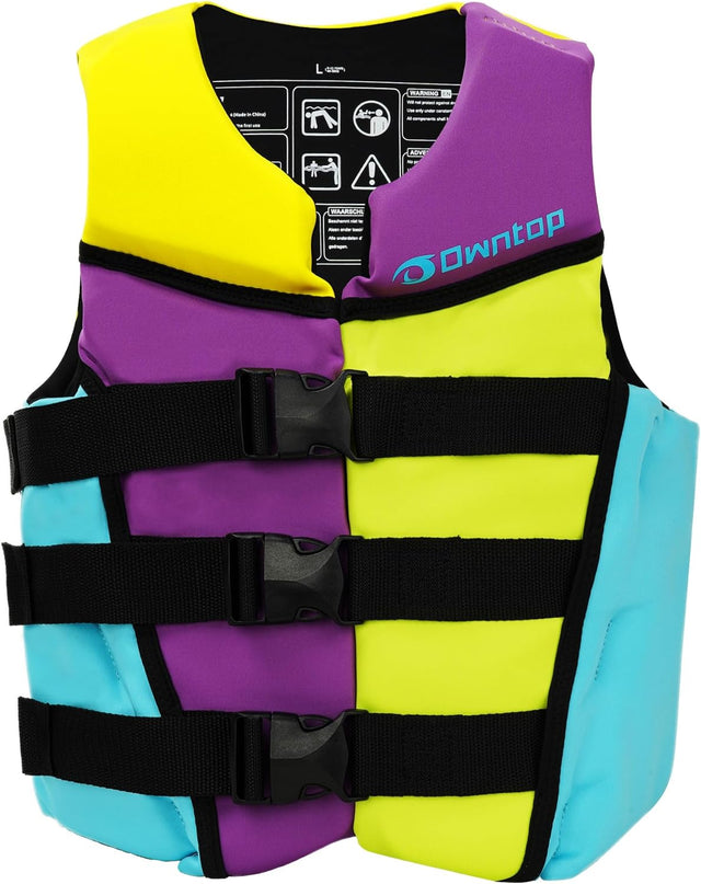 Owntop Youth Swim Vest - Adjustable Neoprene Jacket for Active Kids