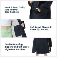 Owntop Waterproof Swim Parka - All-Ages Changing Robe with Sherpa Lining