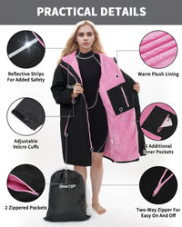 Surf Poncho Changing Robe - Windproof Thermal Swim Parka