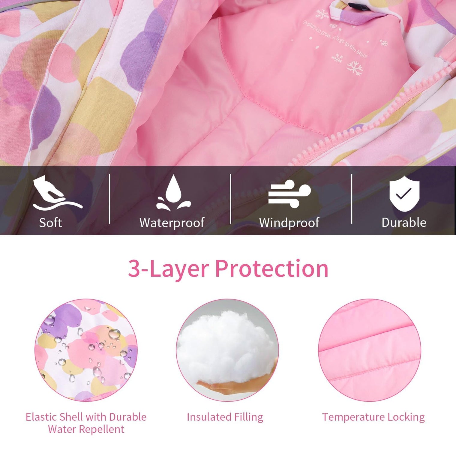 Kids All-in-One Snowsuit - Waterproof Ski Jumpsuit for Boys & Girls