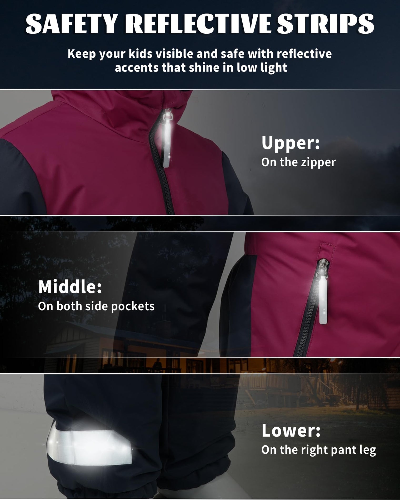 Owntop Kids One-Piece Snowsuit - Waterproof & Reflective Winter Gear