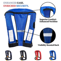 Owntop Dual-Mode Inflatable Vest - Automatic/Manual 100N Buoyancy Aid
