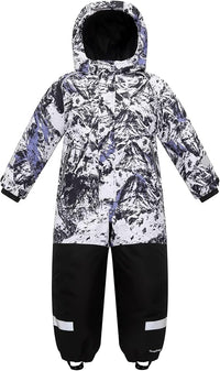 Kids All-in-One Snowsuit - Waterproof Ski Jumpsuit for Boys & Girls