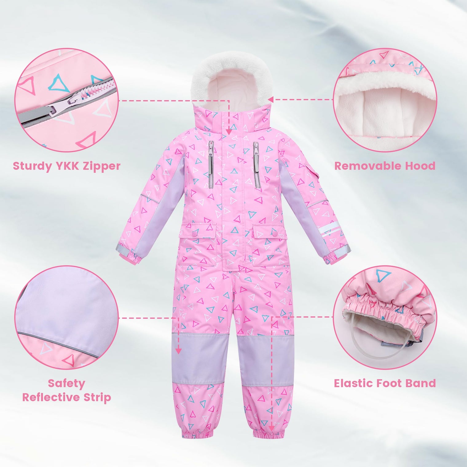 Kids All-in-One Snowsuit - Waterproof & Reflective Winter Jumpsuit