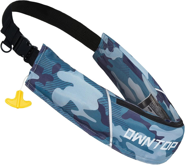 Owntop Auto/Manual Inflatable Swim Vest - Dual-Mode Safety Belt for Water Sports