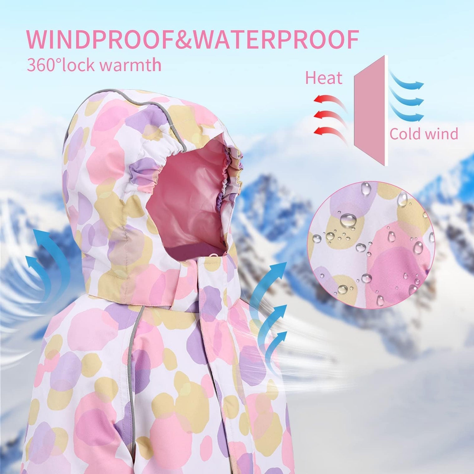 Kids All-in-One Snowsuit - Waterproof Ski Jumpsuit for Boys & Girls