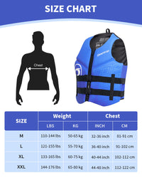 Owntop Neoprene Swim Vest - Adjustable Buoyancy Jacket for Water Sports