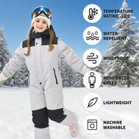 Owntop Kids All-Weather Snowsuit - Lightweight Insulated One-Piece for Winter Sports