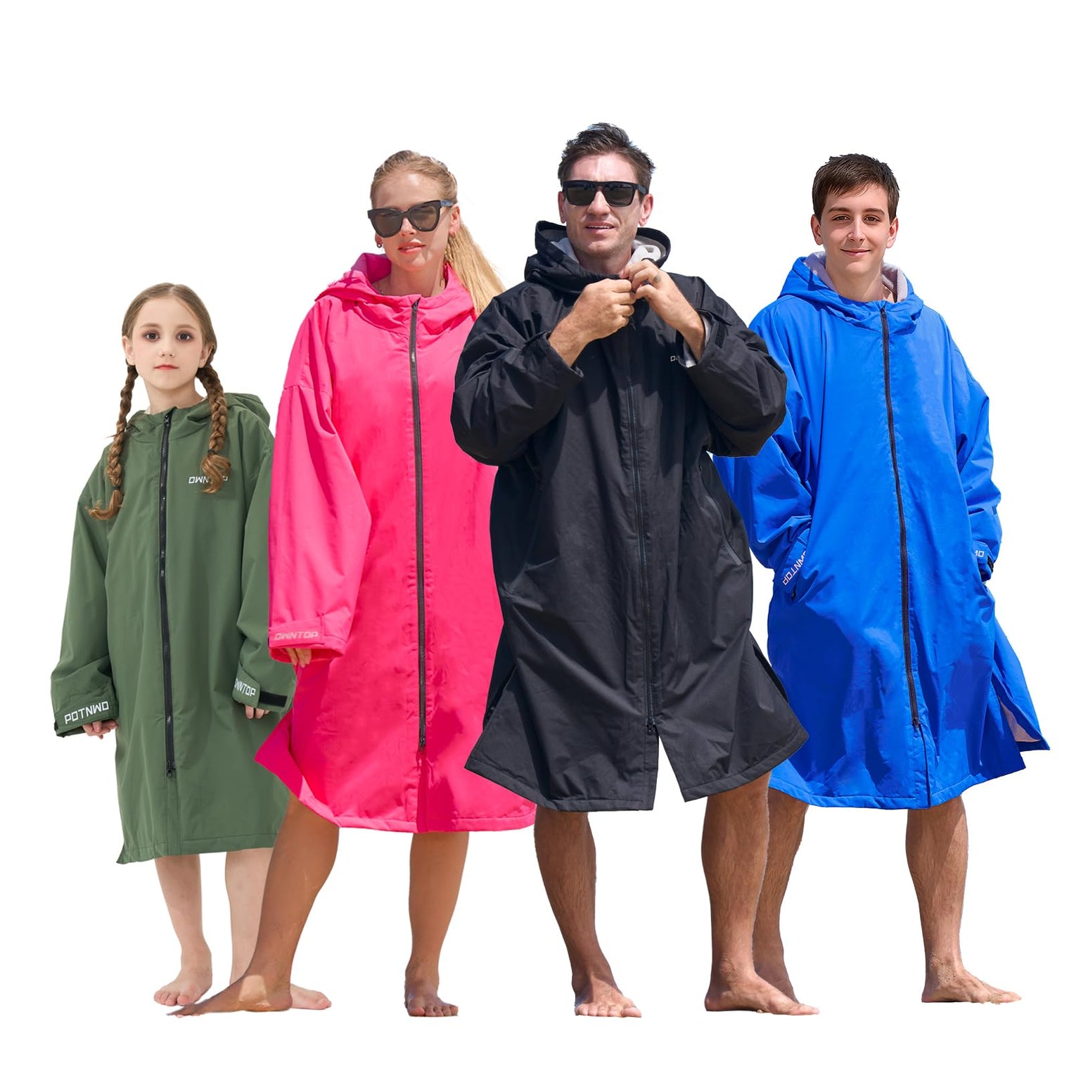 Owntop Bat Wing Swim Parka - 3-Second Dry Changing Robe for All Ages