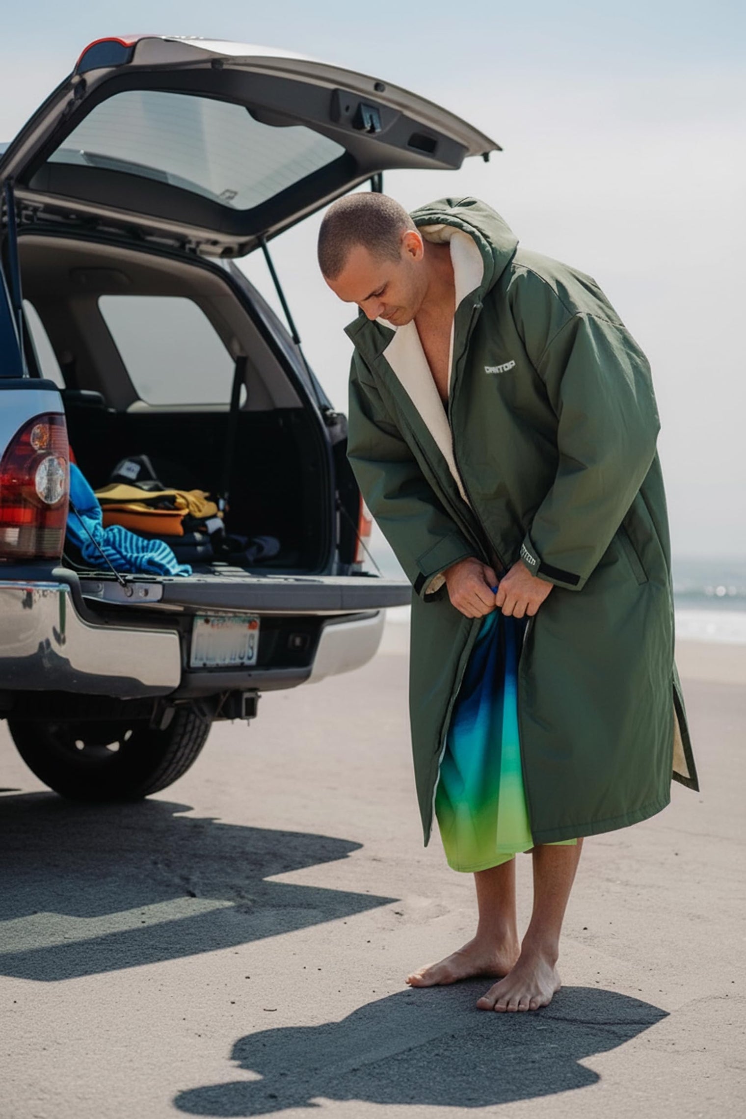 Owntop Bat Wing Swim Parka - 3-Second Dry Changing Robe for All Ages