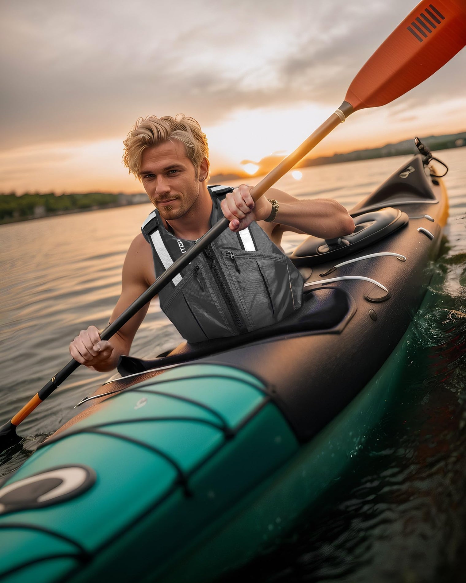 Owntop Ultra-Light Swim Vest - Freedom Movement Design with Large Storage