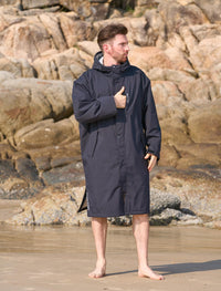 Owntop Waterproof Surf Poncho - All-Season Changing Robe with Zip Pockets