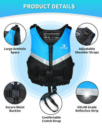 Owntop Ultra-Thin Swim Jacket - Secure Fit with Crotch Strap for Water Sports