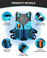 Owntop Ultra-Light Swim Vest - Hydration Compatible Jacket for Water Sports