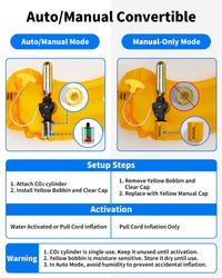 Owntop Auto/Manual Inflatable Swim Vest - Dual-Mode Safety Belt for Water Sports