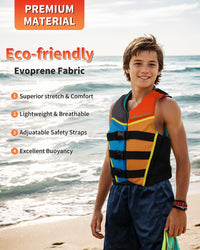Owntop Youth Swim Vest - Adjustable Neoprene Jacket for Active Kids
