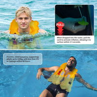 Owntop Manual Inflatable Swim Vest - 150N Buoyancy Aid for Water Sports