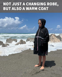Surf Poncho Changing Robe - Windproof Thermal Swim Parka