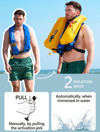 Owntop Dual-Mode Inflatable Vest - Automatic/Manual 100N Buoyancy Aid