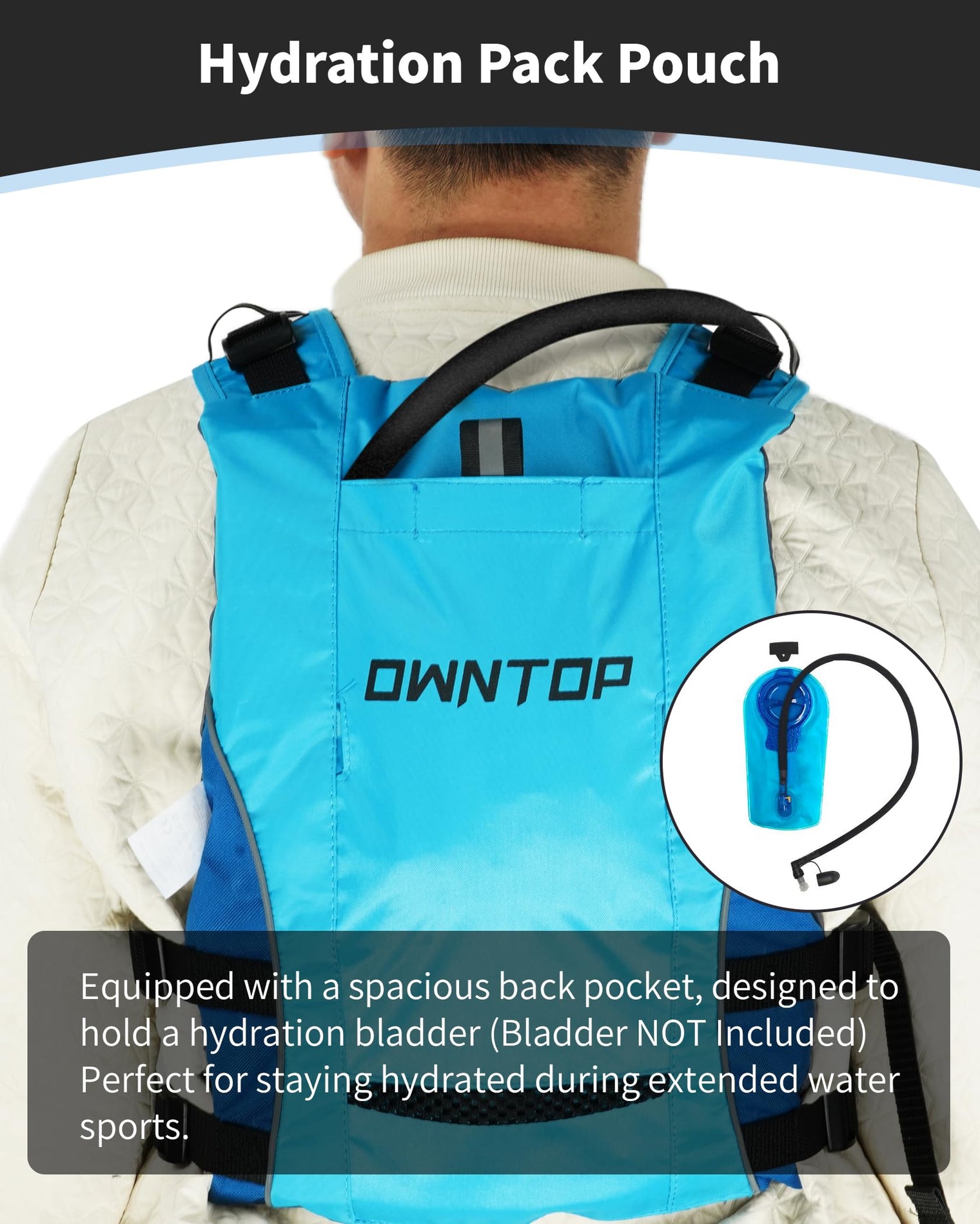 Owntop Ultra-Light Swim Vest - Hydration Compatible Jacket for Water Sports