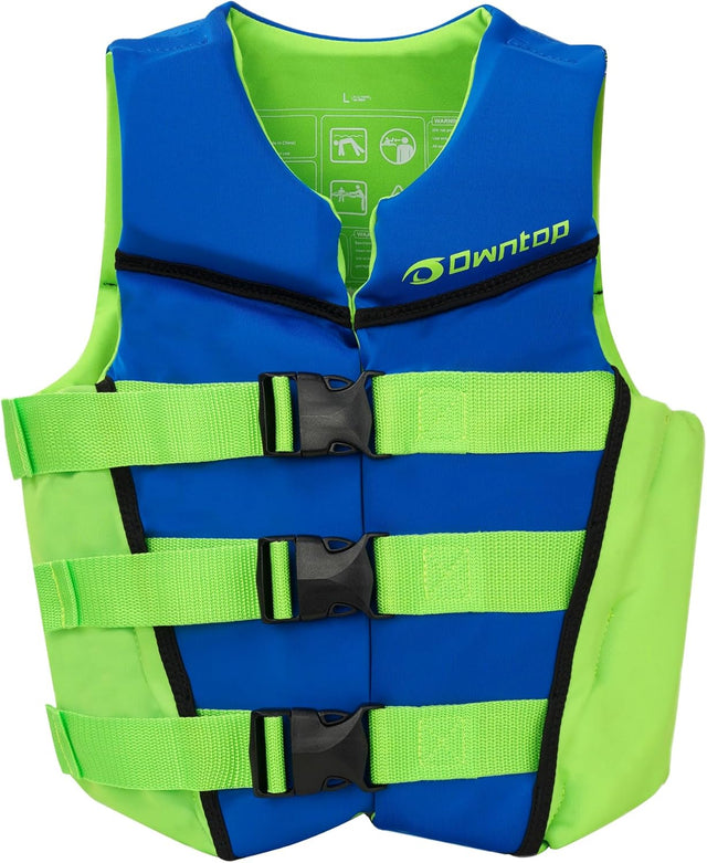 Owntop Youth Swim Vest - Adjustable Neoprene Jacket for Active Kids