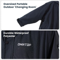 Owntop Waterproof Swim Parka - All-Ages Changing Robe with Sherpa Lining