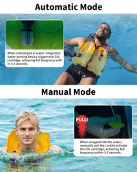 Owntop Auto/Manual Inflatable Vest - Dual-Mode Safety for Water Sports