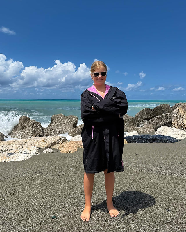 Surf Poncho Changing Robe - Windproof Thermal Swim Parka